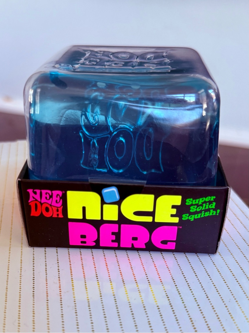 🚨 RARE Viral NeeDoh Nice Berg Blue NIB Hard To Find Schylling Squishy